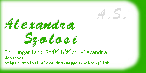 alexandra szolosi business card